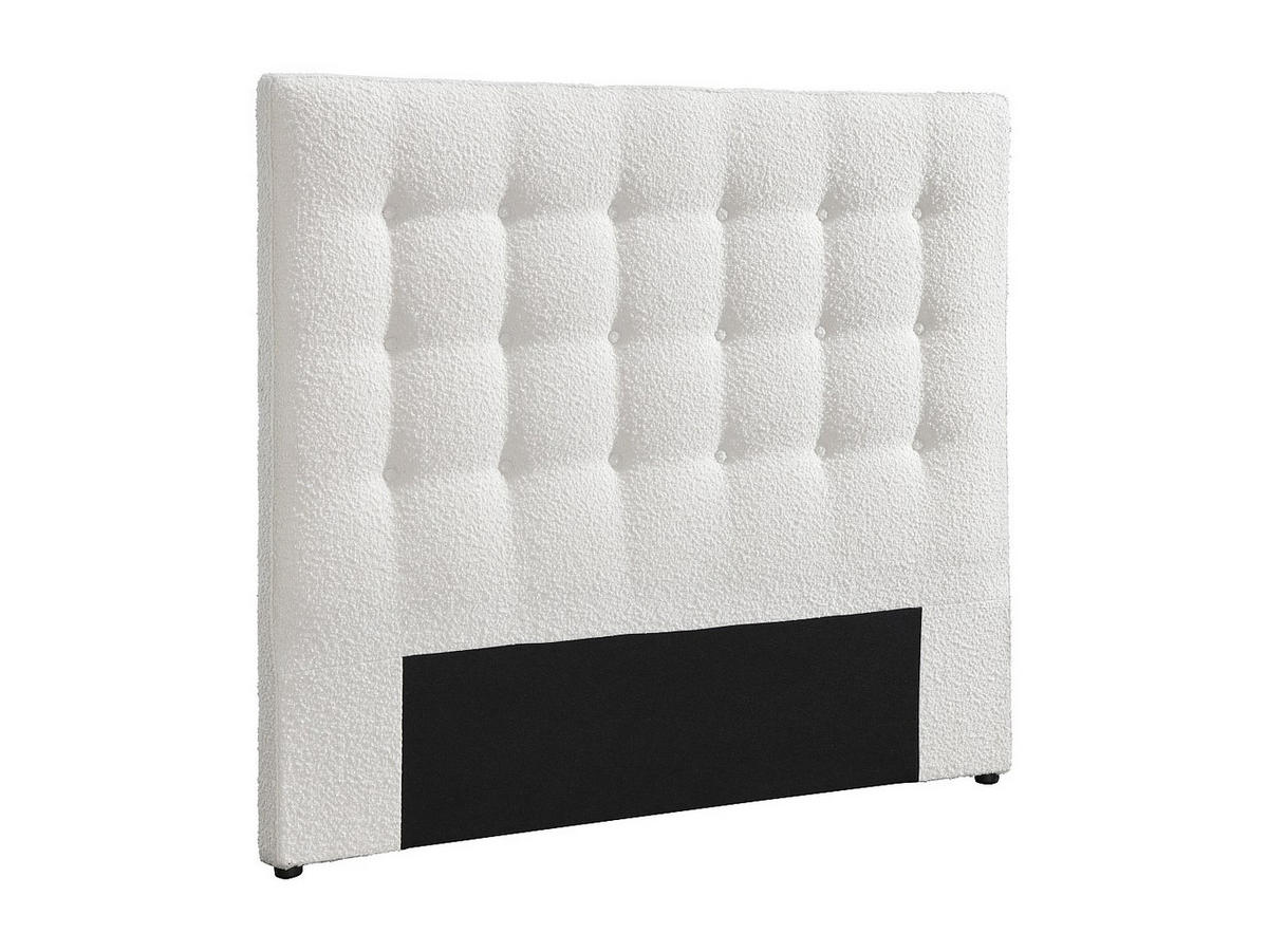 BETTKOPFTEIL - 2 Personen - stoff - weiß Francesco - Weiß, Textil (184.5/125/9.5cm) - Vente-Unique