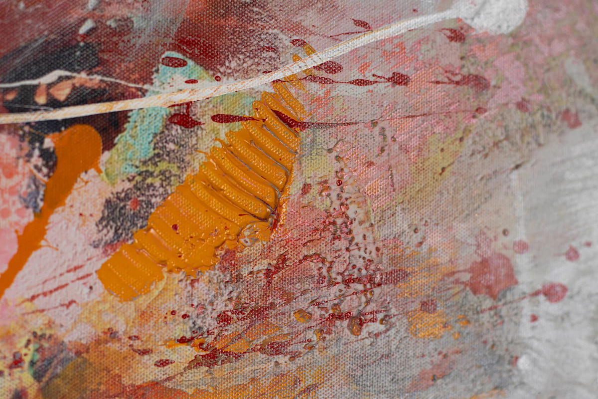 ACRYLBILD HANDGEMALT 80/80 cm - Multicolor/Grau, Holz/Textil (80/80cm) - KUNSTLOFT