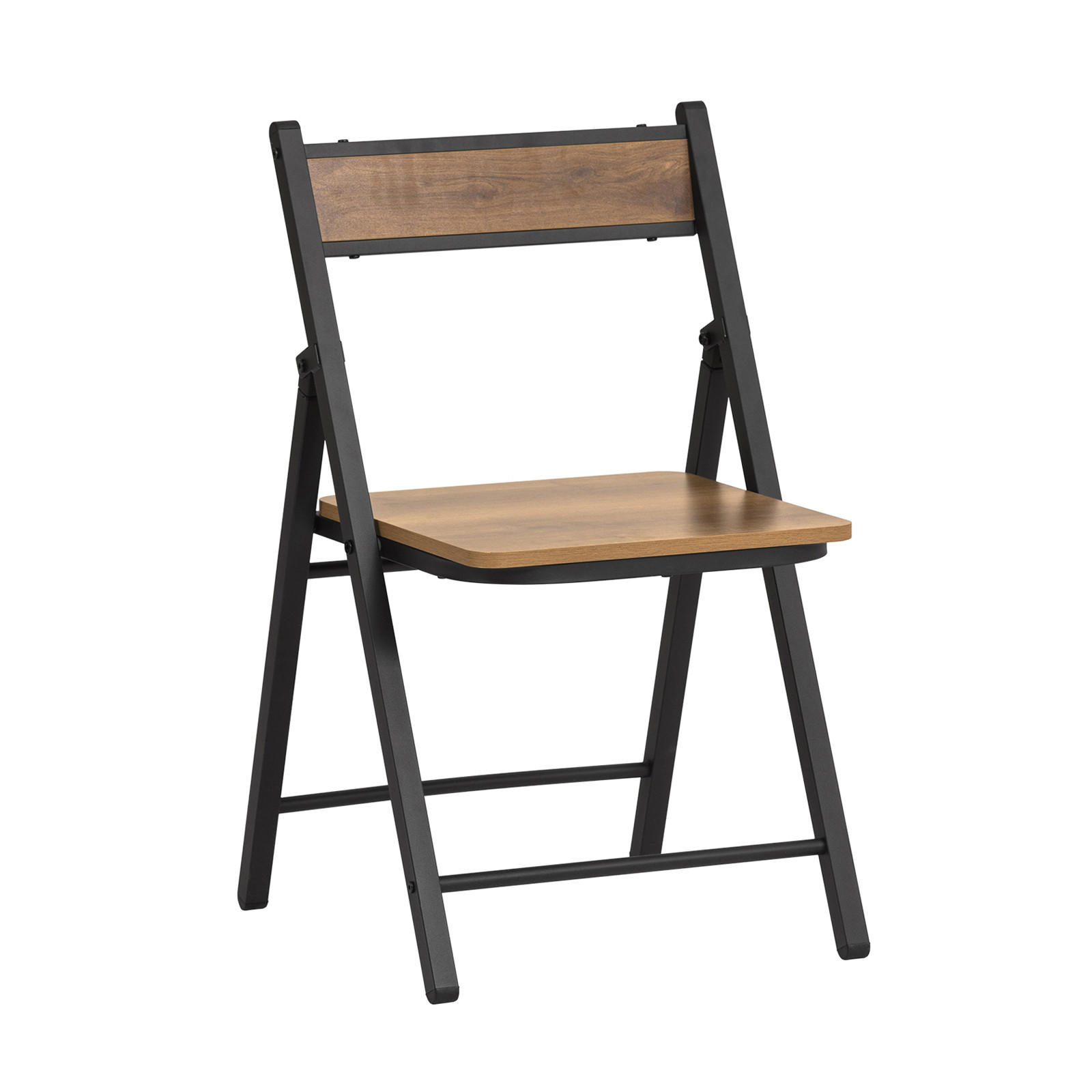 KLAPPSTUHL Vintage - Schwarz/Braun, Holzwerkstoff/Metall (46/80/48cm) - SoBuy