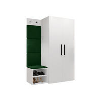 GARDEROBEN-SET Medi IV - Schwarz/Weiß, Holzwerkstoff/Kunststoff (80/191/50cm) - MIRJAN24