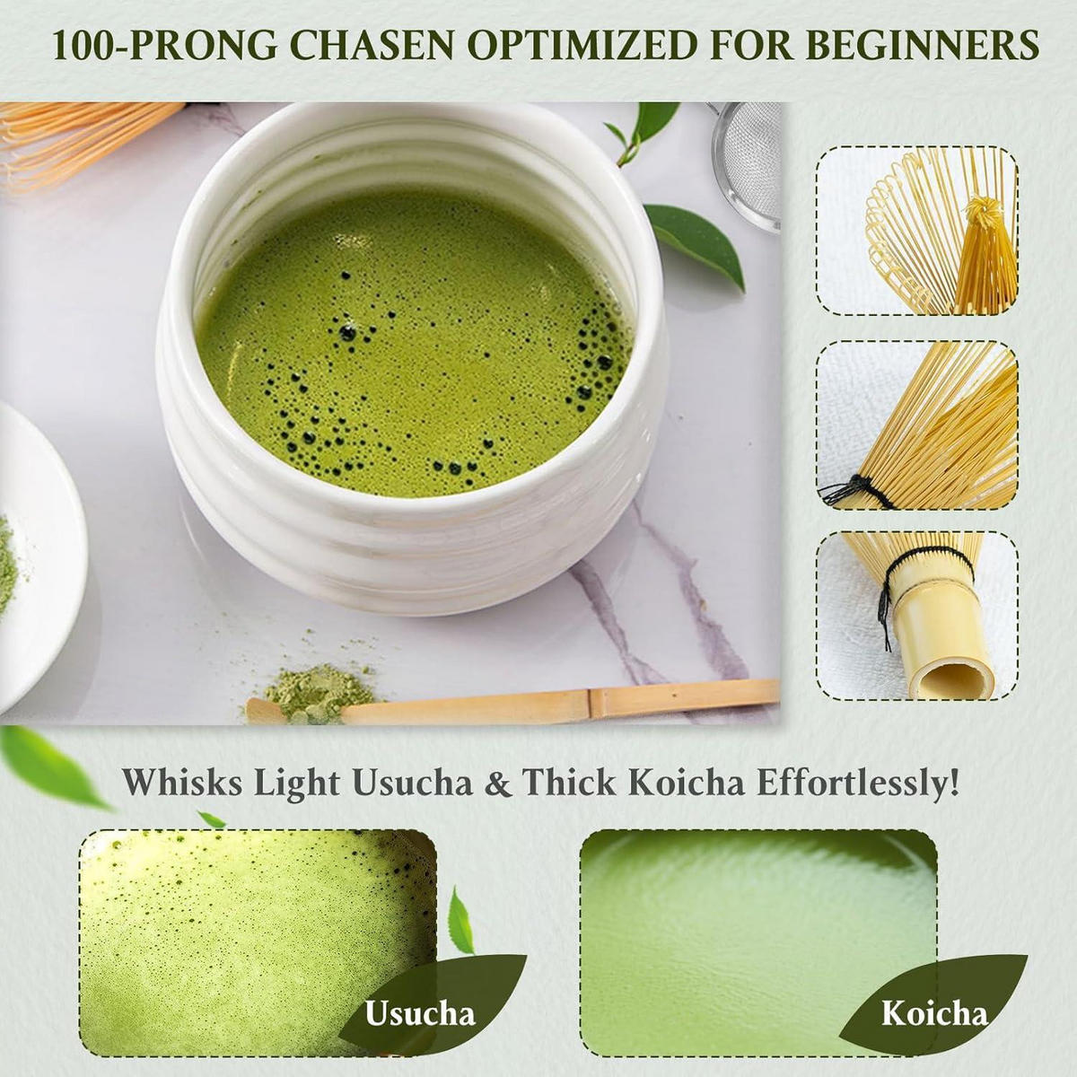 MATCHA Set 5-teiliges Set - Weiß, Keramik (12.7/7.4/12.7cm)
