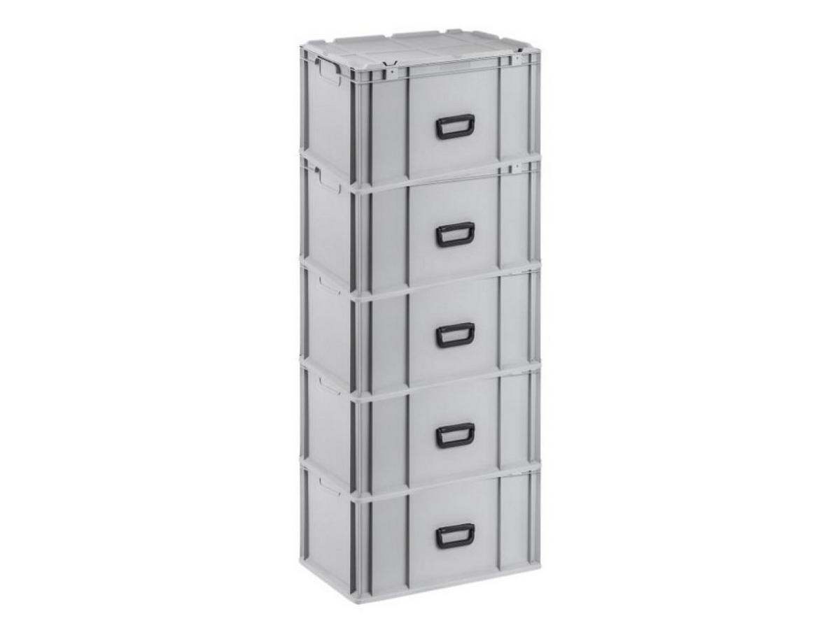 EUROBOX 5x Nextgen Portable 335x40x60cm 65 Liter - Grau, Kunststoff (40/33.5/60cm) - PROREGAL