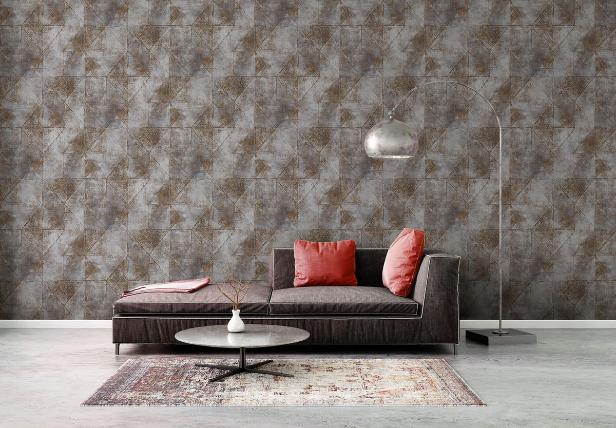 VLIESTAPETE Gold 53/1005 cm - Grau, Kunststoff/Textil (53/1cm) - KUNSTLOFT