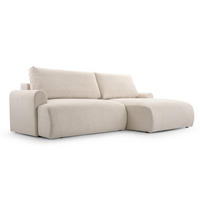 ECKSOFA mit Schlaffunktion Brauel, Creme - Creme, Textil (150/260cm) - Meblito
