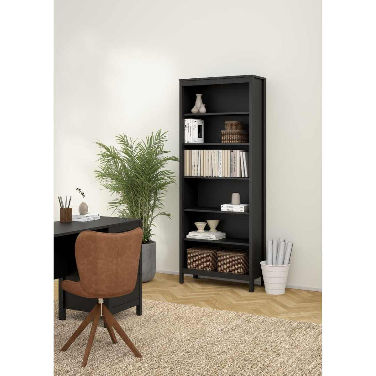 REGAL, Madrid, Schwarz, Holzwerkstoff, 78 x 33 x 199 cm - Schwarz, Holzwerkstoff (78/199/33cm) - ebuy24