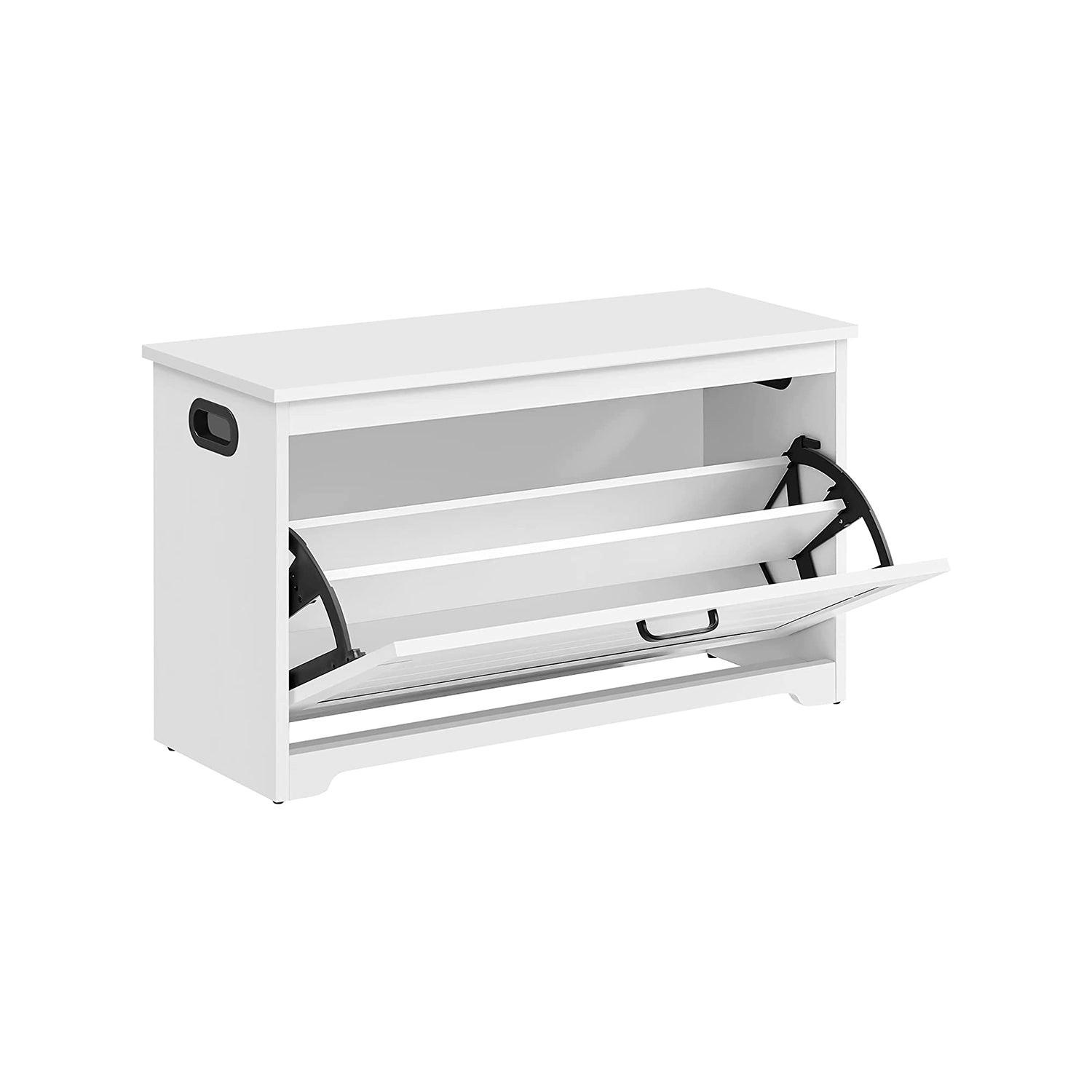 SCHUHSCHRANK - Weiß, Holzwerkstoff (30/46/80cm) - Hansiro