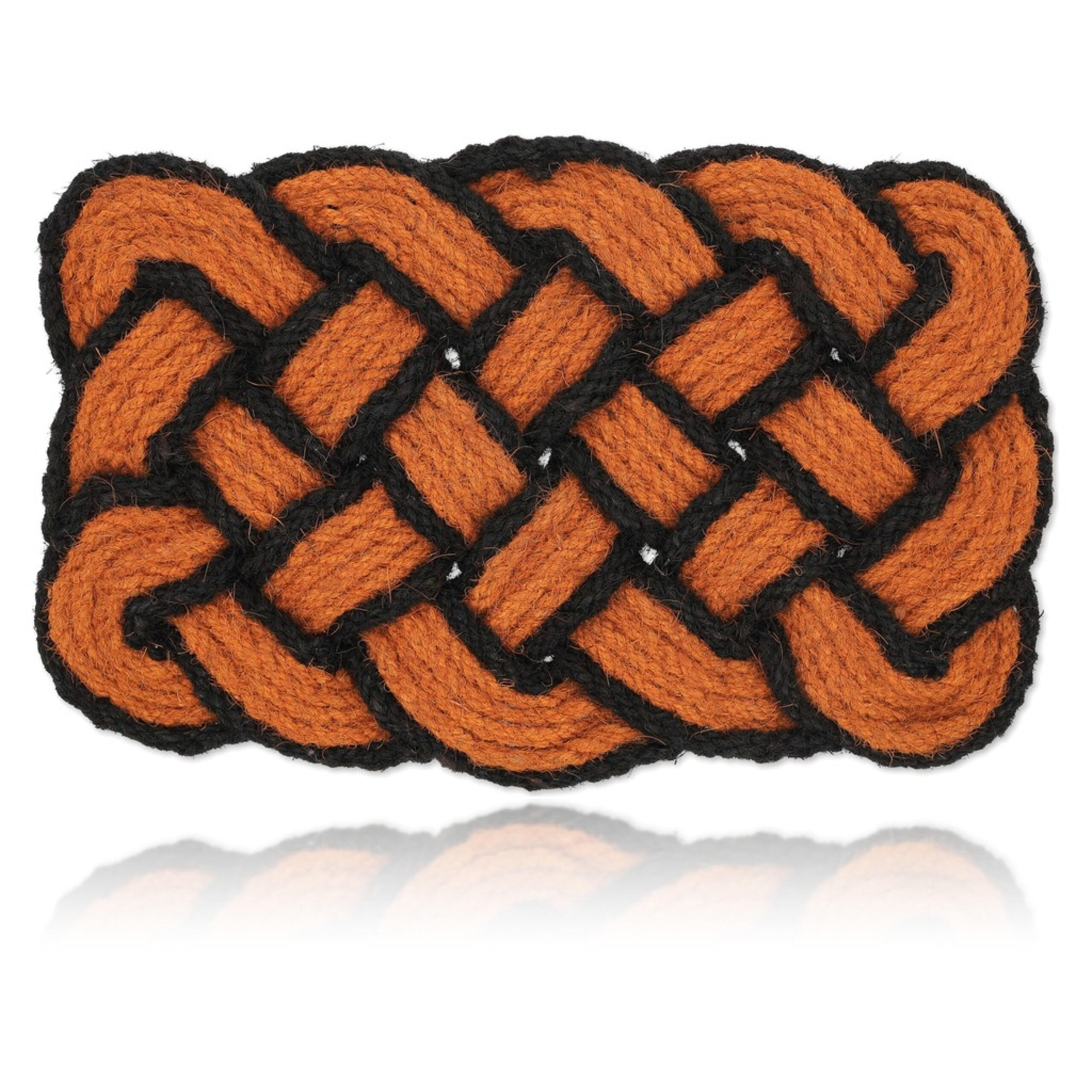 PREȘ Portocaliu Negru fibră de cocos reversibil 75x45 cm