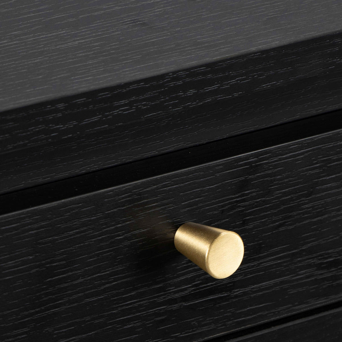 SIDEBOARD, Schwarz - Schwarz, Holzwerkstoff (40/75/150cm) - Oviala