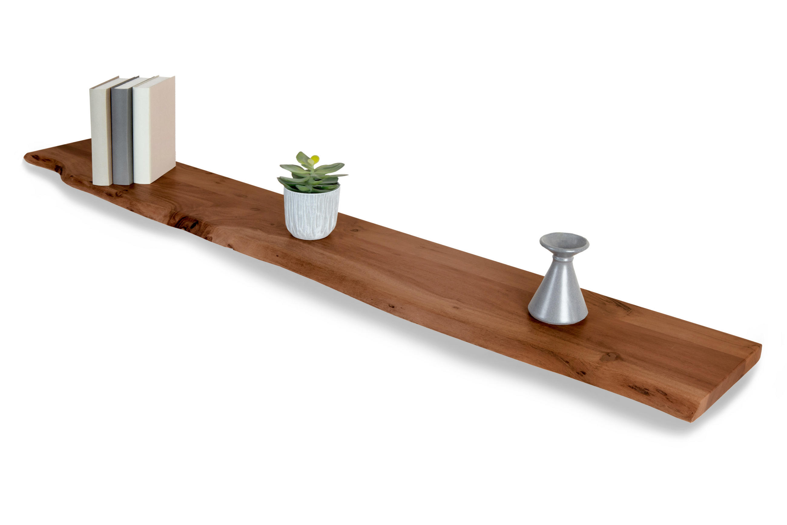 WANDREGAL AMANDA - Braun/Akaziefarben, Holz (160/3/20cm) - SAM
