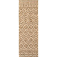 LÄUFER Outdoor, Fußbodenheizung-geeignet, mit Rautenmuster, VIGOLENO in Beige-Braun, 80 x 250 cm - Beige, Textil (80/250cm) - KADIMA DESIGN