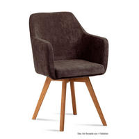 ARMLEHNSTUHL (4er-Set) Dolli 57x87x60 Eiche geölt/Braun - Eichefarben/Braun, Kunststoff (60/87/57cm) - 58aufmkessel