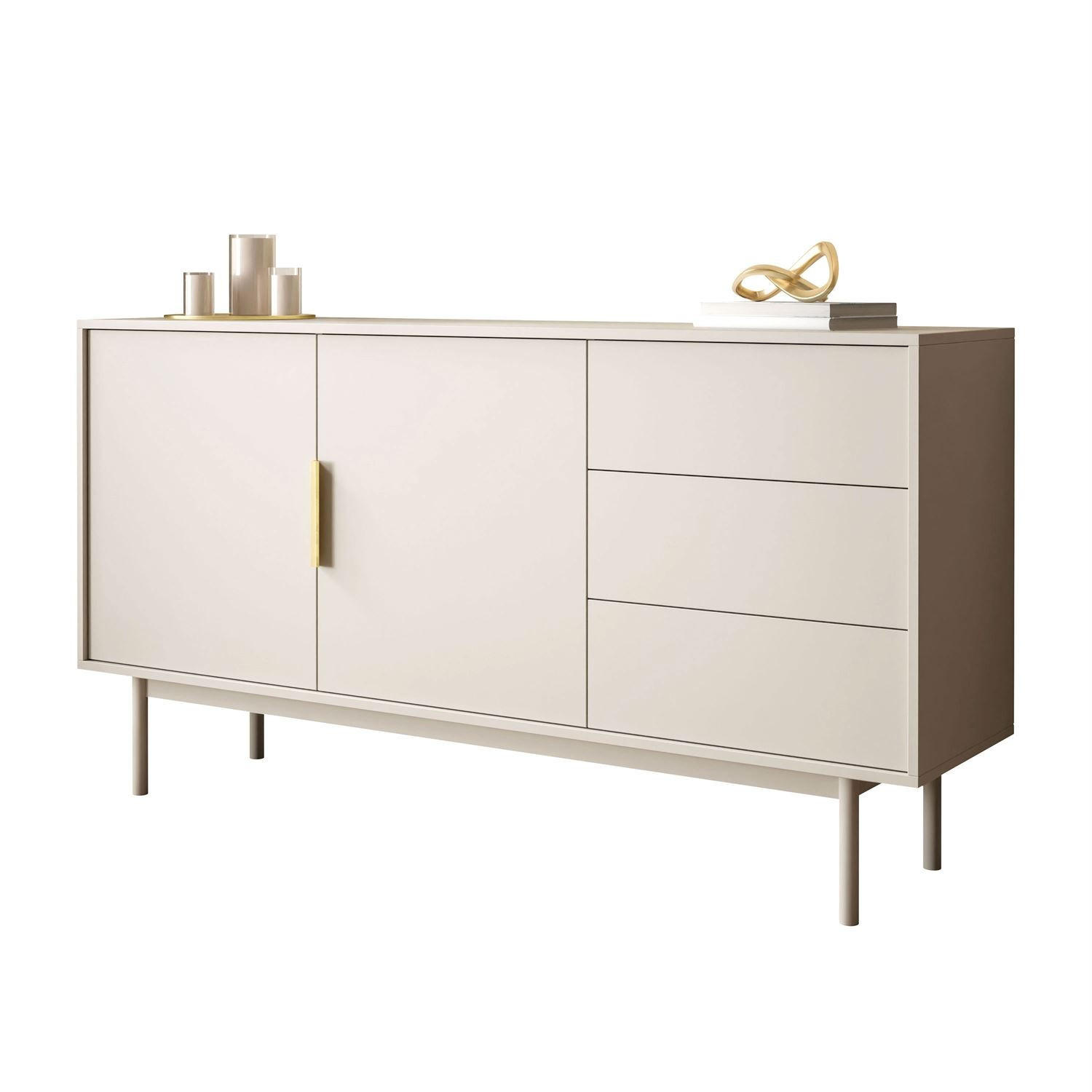 SIDEBOARD MIRACLE 2D3S mit Schubladen Kaschmir - Kaschmir, Holzwerkstoff (154/82/39cm) - Lookway