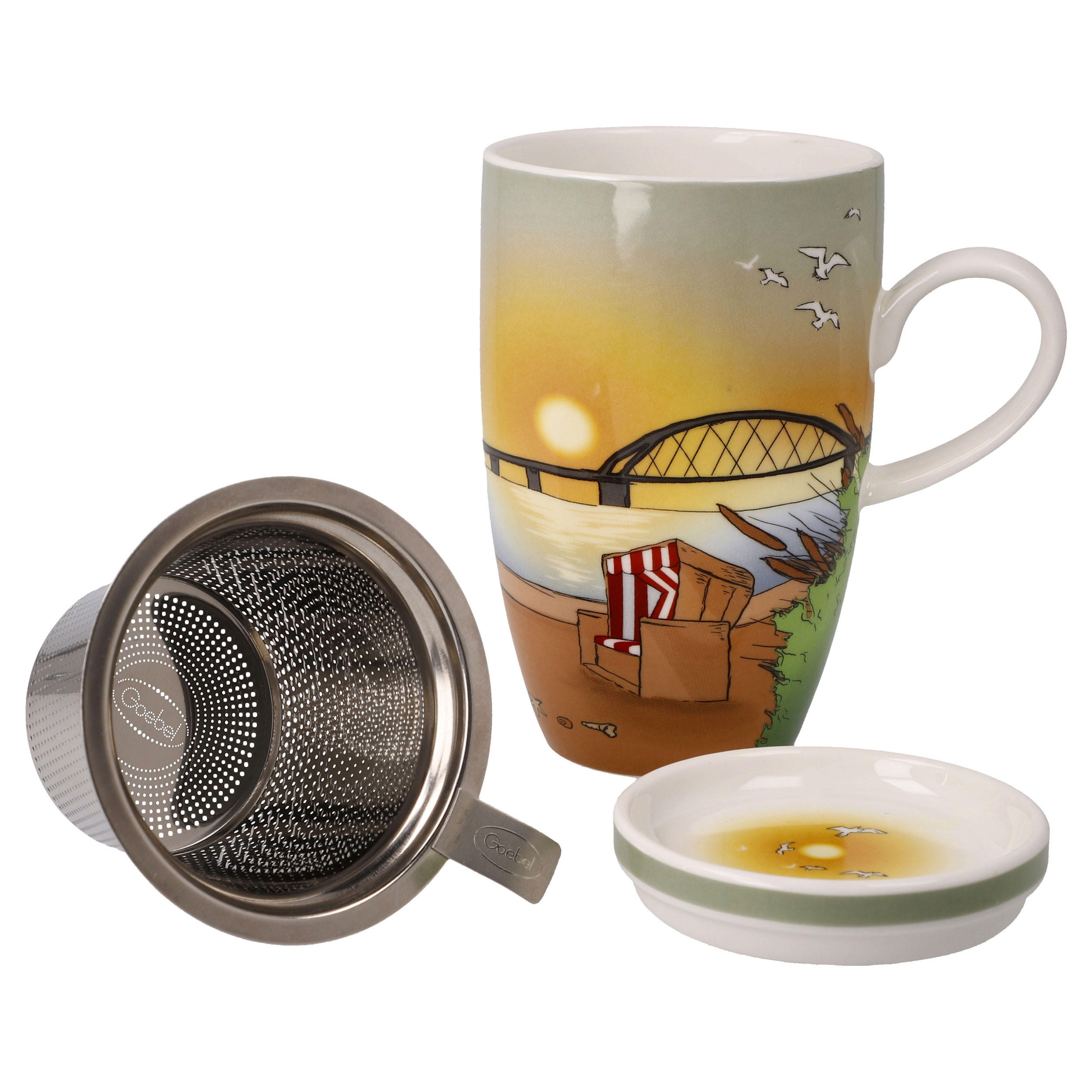 TEETASSE Seaview, Fine Bone China, Bunt, 0.45 L - Multicolor, Keramik (0.45L) - Goebel