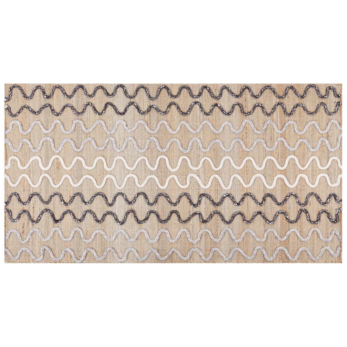 KURZFLOR-TEPPICH Sogut 150/80 cm - Beige, Naturmaterialien (80/150cm) - Beliani