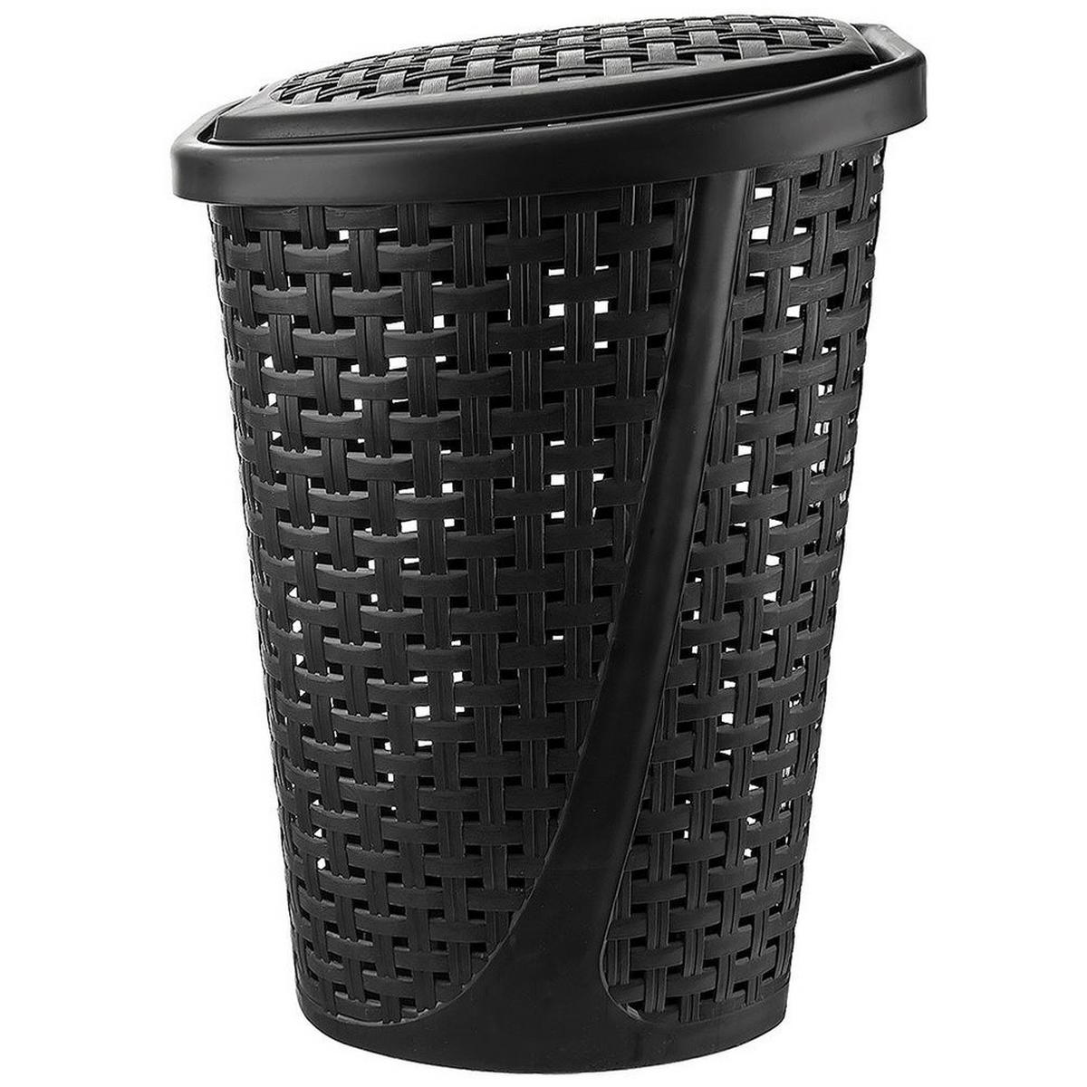 WÄSCHEKORB 45 l Kunststoff schwarz - Schwarz, Kunststoff (41/61/32cm) - Orion 