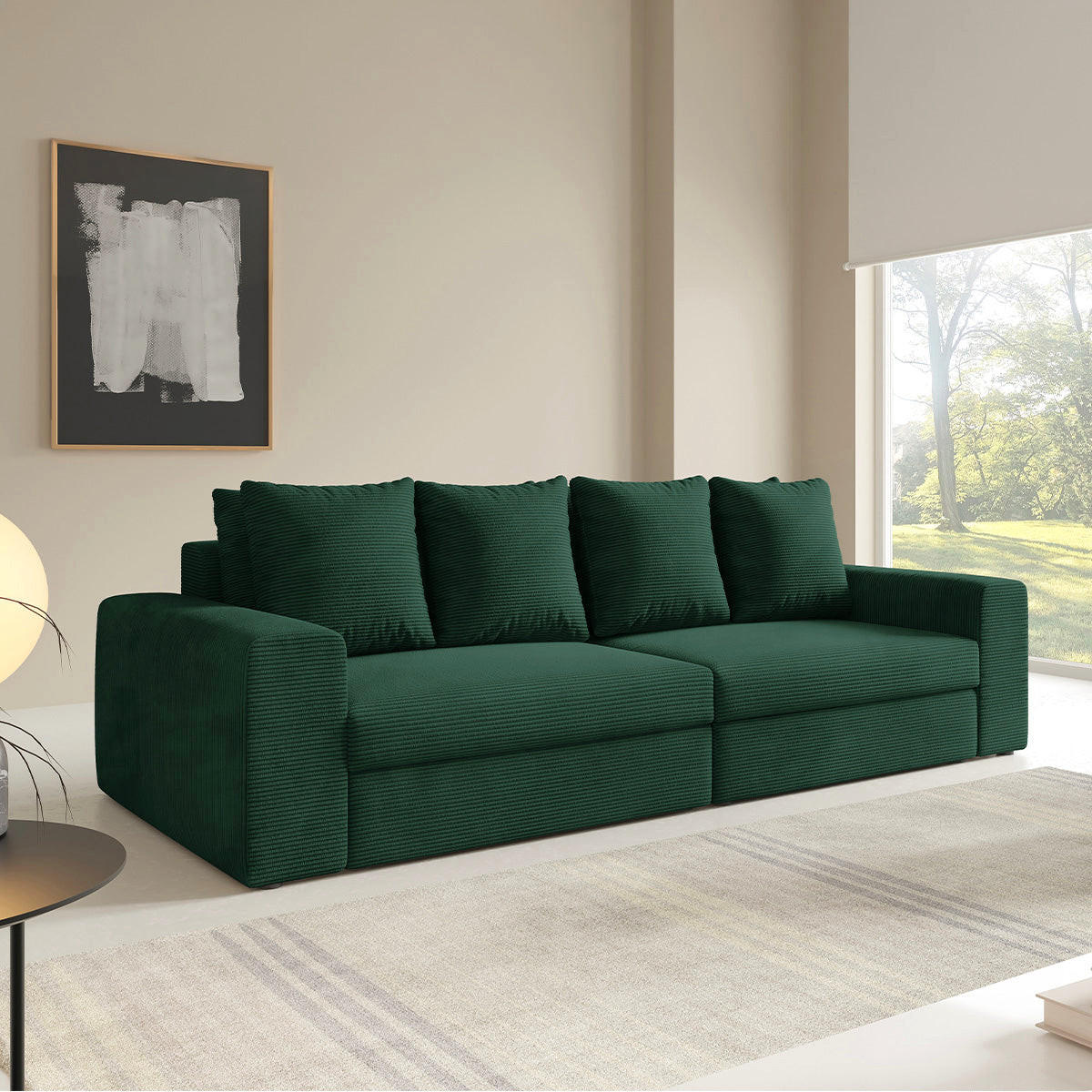 SOFA Paola 3 Sitzplätze Tannengrün - Waldgrün, Holz (272/86/120cm) - Petits-meubles