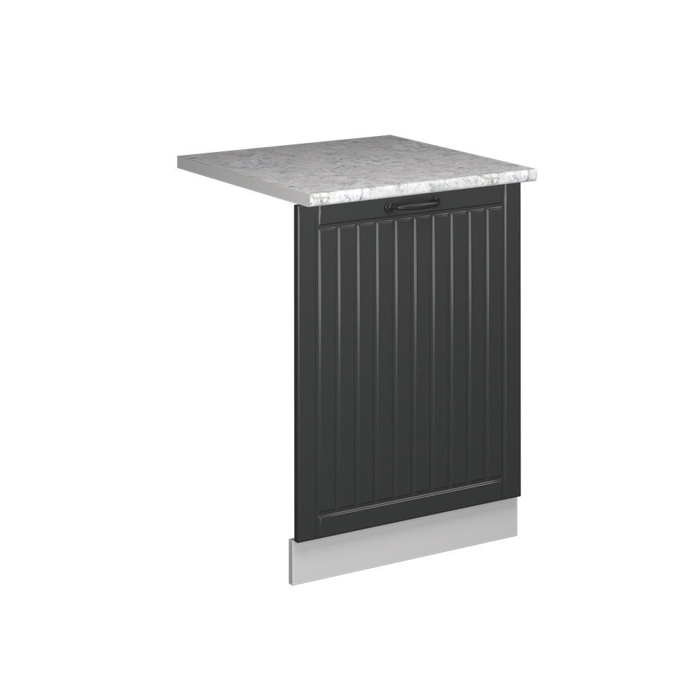 DISKMASKINENS FRONTPANEL Fame-Line Antracit hus på landet 60 cm , AP Marble Mörkgrå, Vit 81.8/60/60 cm
