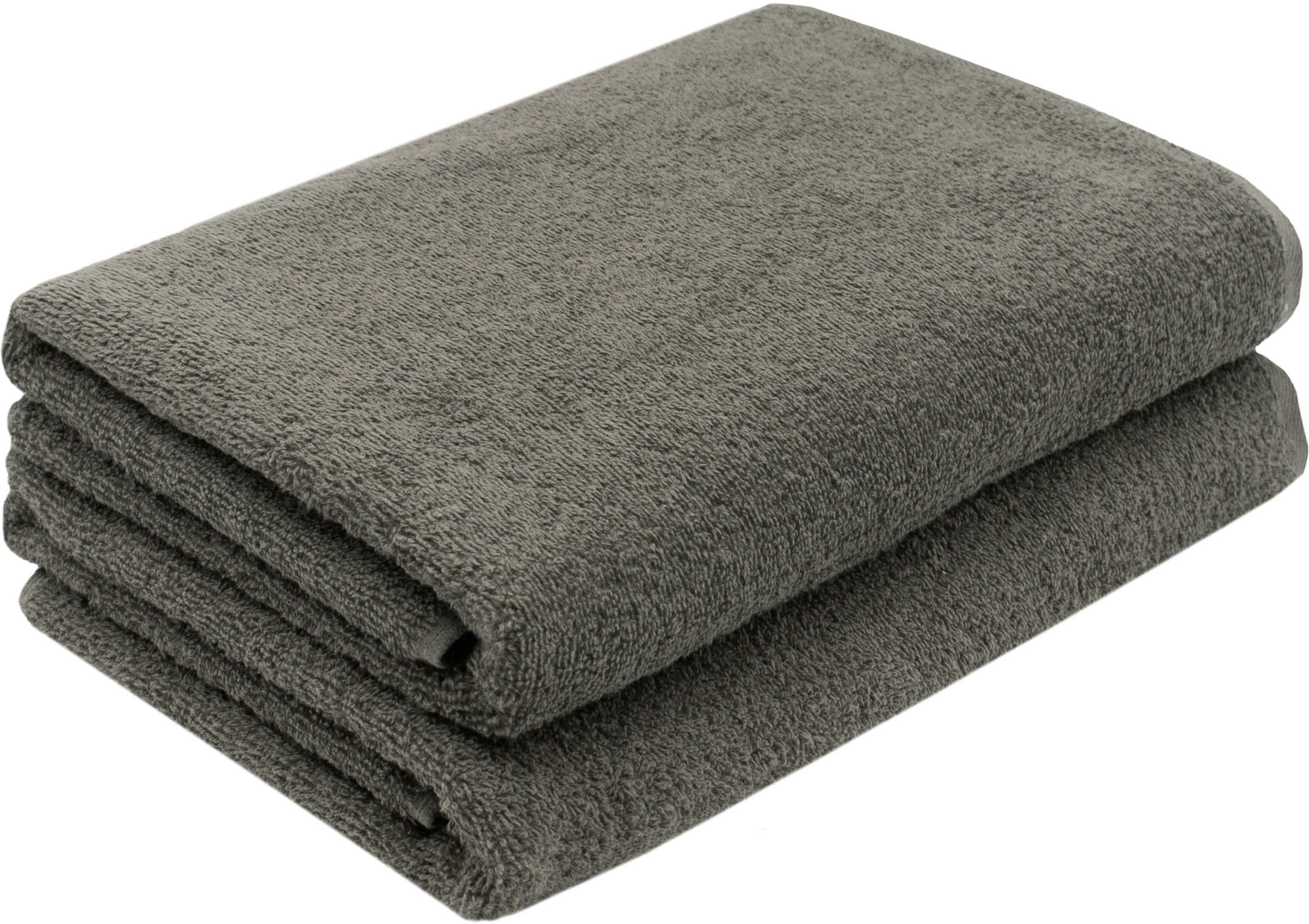 DUSCHTÜCHER, 2er-Set, 70x140 cm, 100% Baumwolle, Grau - Taupe, Textil (70/140cm) - Zollner