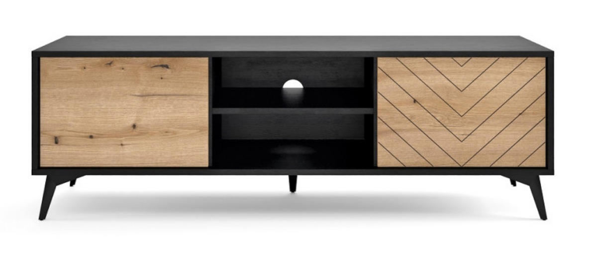 TV-LOWBOARD Weiß DIAMO Für Wohnzimmer Fernseher - Multicolor, Holzwerkstoff (154/50/39cm) - Sepro Meble