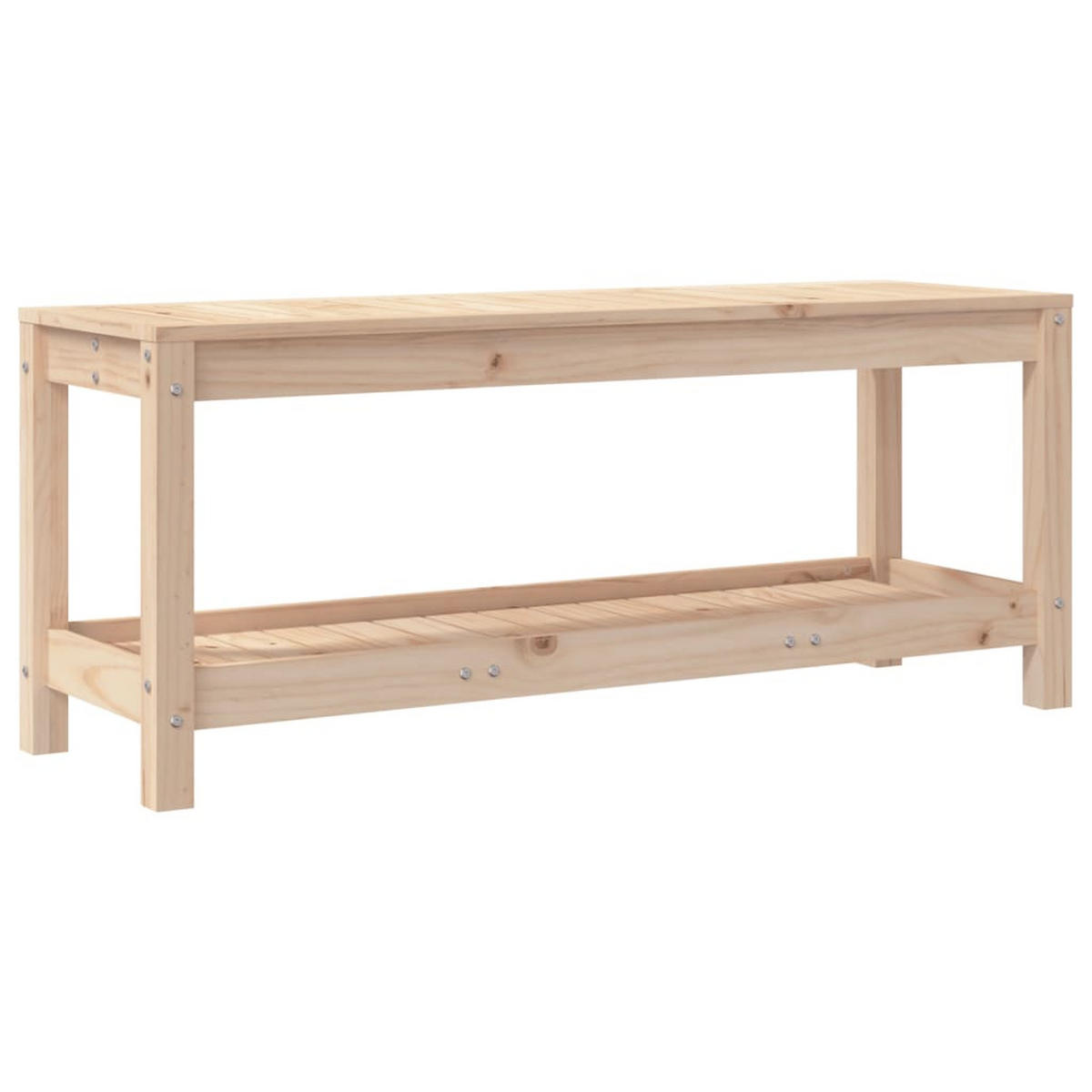 GARTENBANK 108x35x45 cm Massivholz Kiefer - Braun, Holz (108/45/35cm) - furnicato
