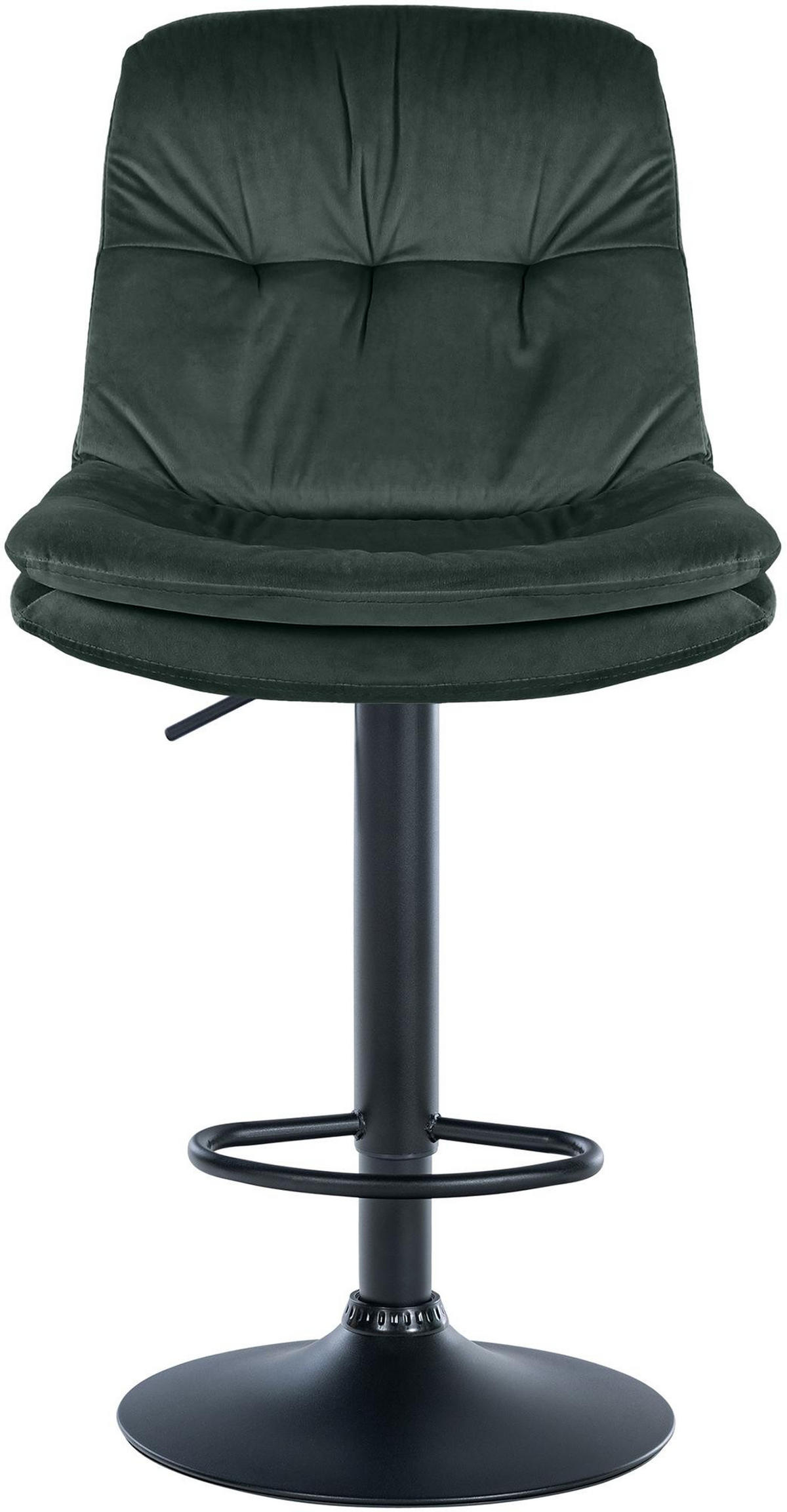 BARHOCKER Samt dunkelgrün - Dunkelgrün/Schwarz, Textil (46/94/54cm) - CLP