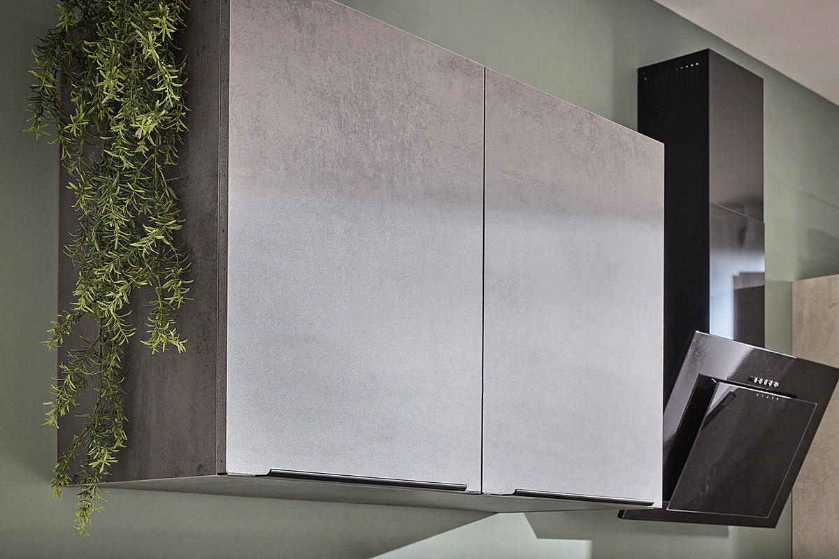 HÄNGESCHRANK mit 2 Türen - Chromix Anthrazit - Weiß, Holzwerkstoff (90/60/33cm) - home24