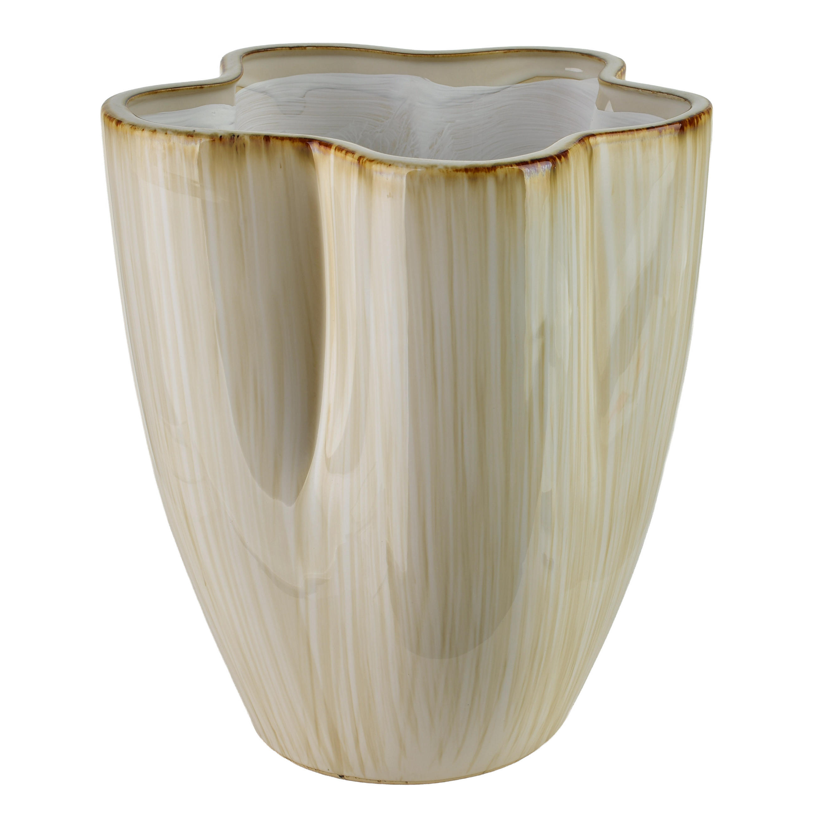 VASE MANON 23/23/25,5cm - Beige, Keramik (26cm) - Mondex