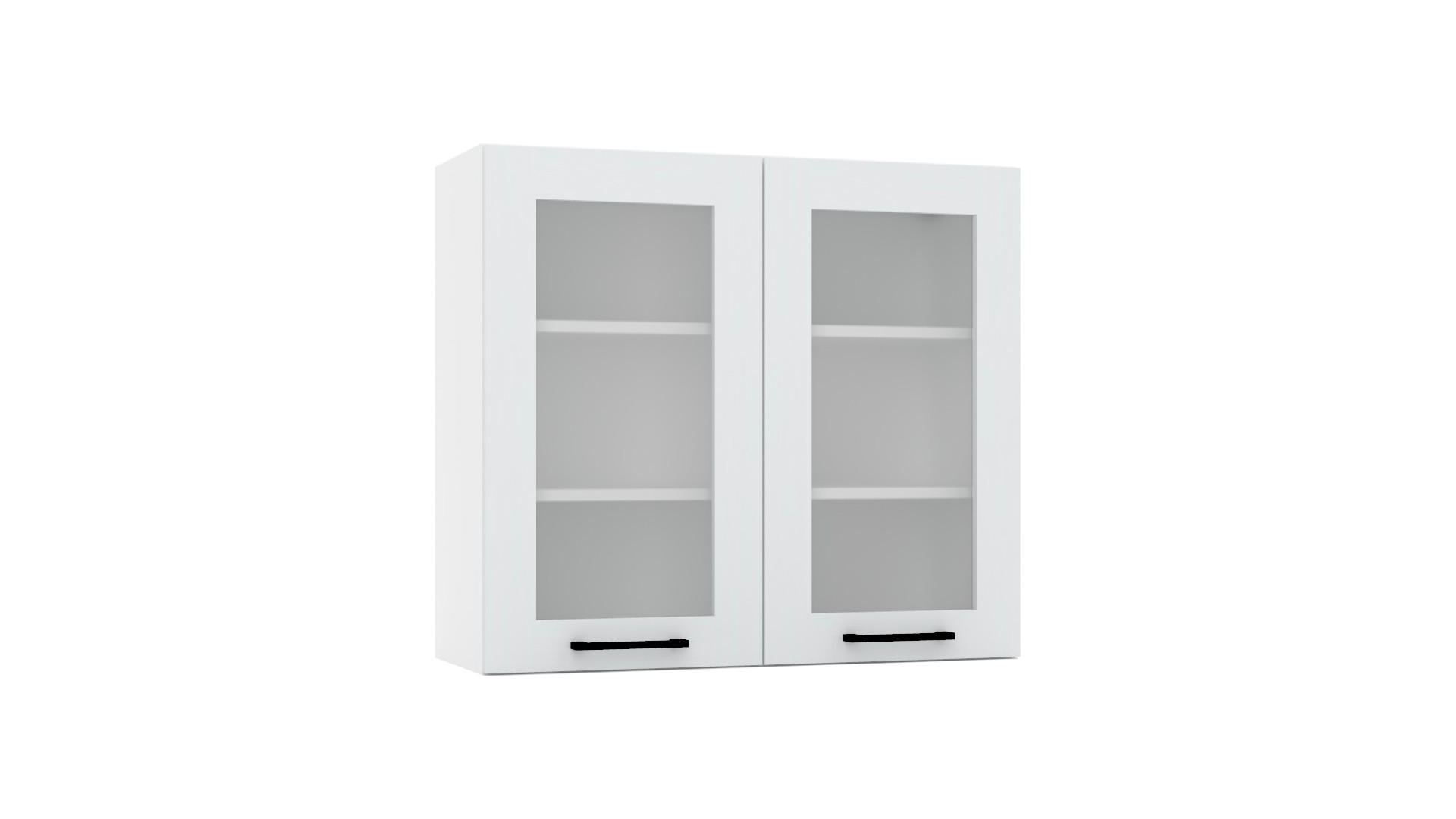 GLASHÄNGESCHRANK WS80 P/L - Dnoria - Elegante Wandlösung - Hellgrau, Holz/Metall (80/72/30cm) - ROYAL24_MARKT