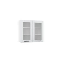 GLASHÄNGESCHRANK WS80 P/L - Dnoria - Elegante Wandlösung - Hellgrau, Holz/Metall (80/72/30cm) - ROYAL24_MARKT