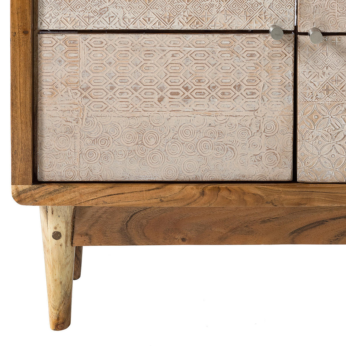 WASCHBECKENUNTERSCHRANK - Akazie massiv, Ecru / Akazie - Akaziefarben, Holz (70/60/30cm) - home24