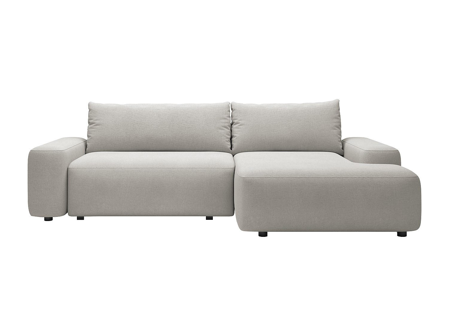 SCHLAFSOFA - 4 Personen - Stoff - Hellgrau - - Hellgrau, Textil (264/87/162cm) - Vente-Unique