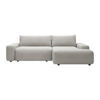 SCHLAFSOFA - 4 Personen - Stoff - Hellgrau - - Hellgrau, Textil (264/87/162cm) - Vente-Unique