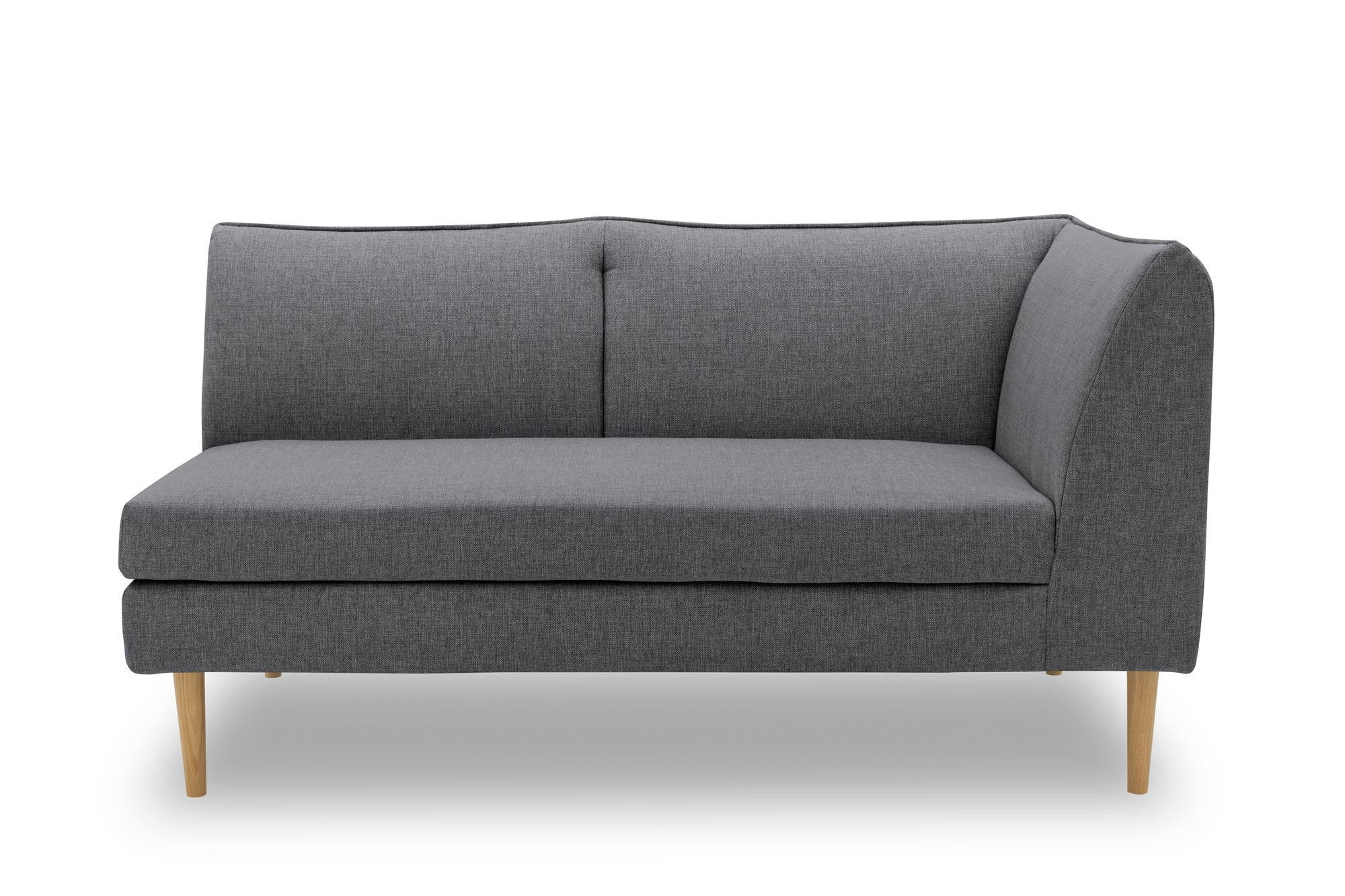 GARTENLOUNGE-SOFA 2-Sitzer Rechts Braelyn 159x82x82 Bezug in anthrazit - Anthrazit, Kunststoff (82/82/159cm) - 58aufmkessel