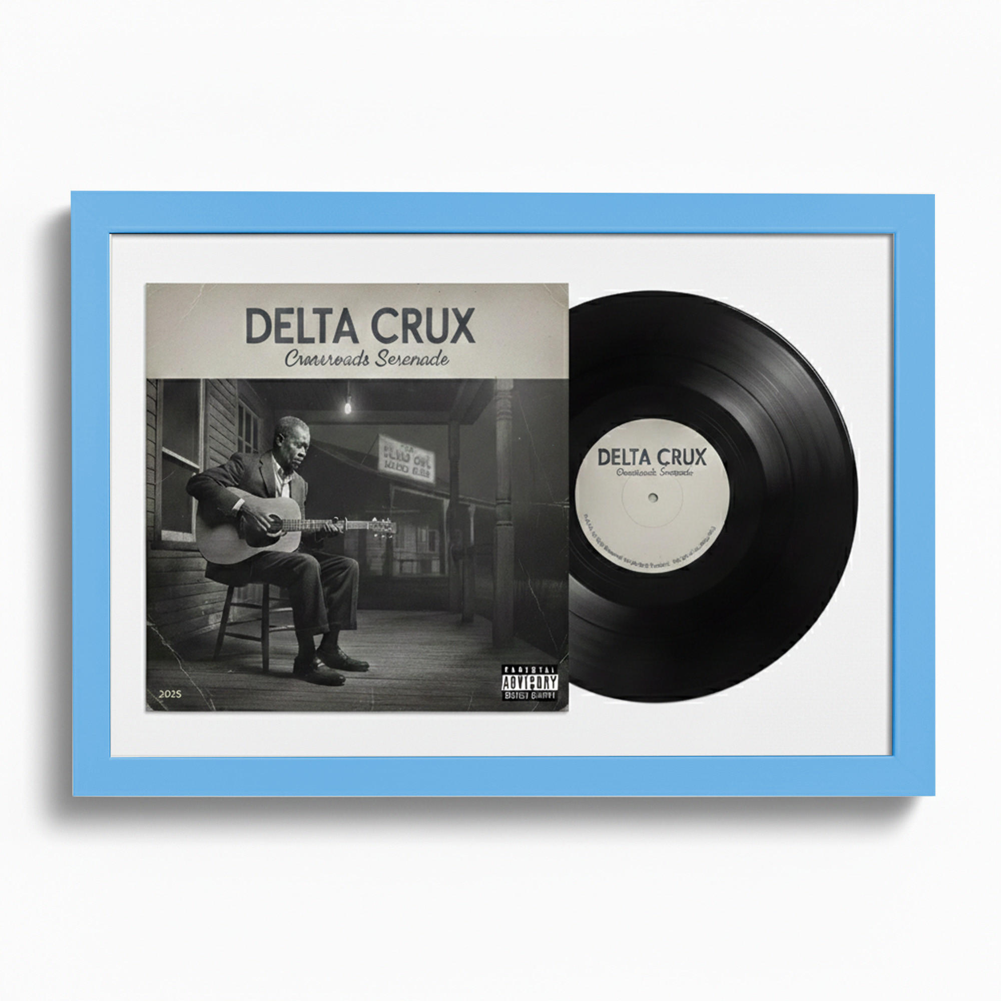 SCHALLPLATTEN BILDERRAHMEN 40/60 2er Set - Hellblau, Holz (60/40cm) - K-Möbel