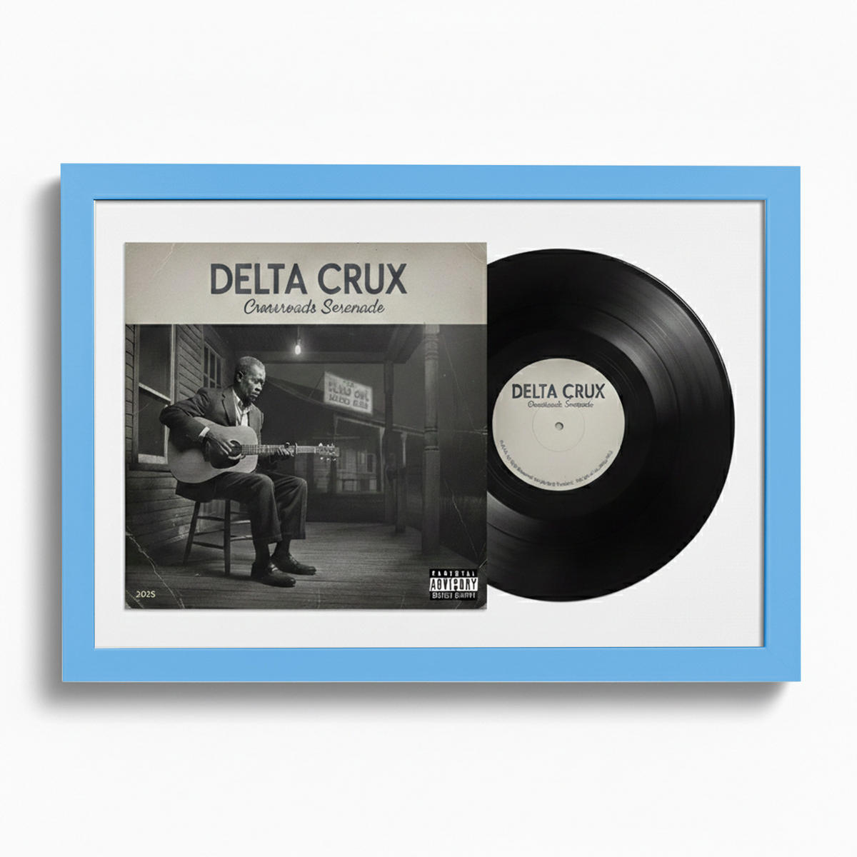 SCHALLPLATTEN BILDERRAHMEN 40/60 2er Set - Hellblau, Holz (60/40cm) - K-Möbel