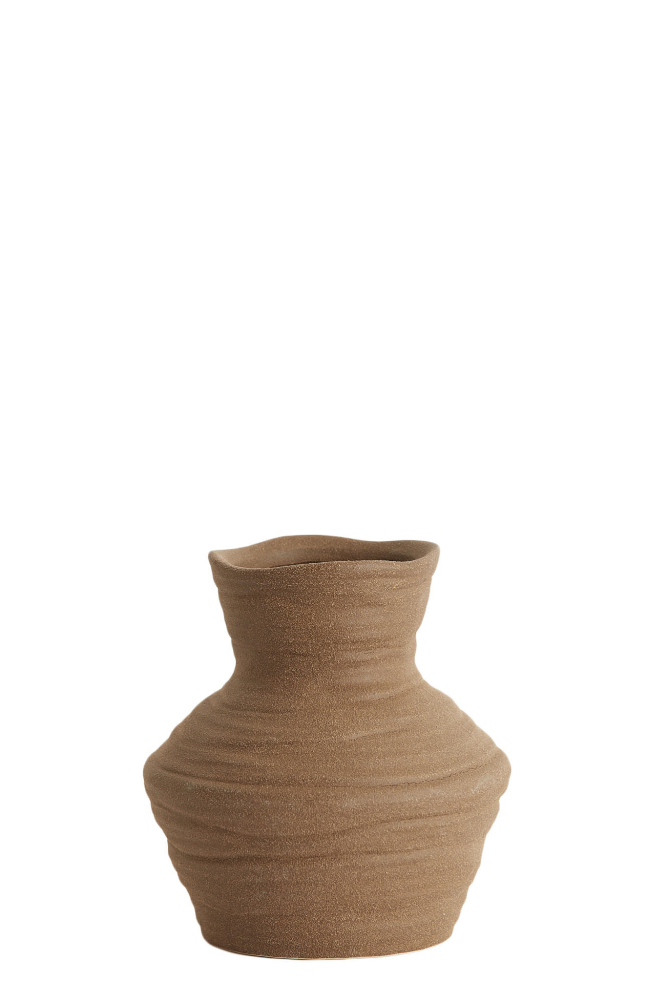 VASE Greccio Braun Ø14,5/15,5 cm - Braun, Keramik (15.5cm) - Light & Living