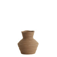 VASE Greccio Braun Ø14,5/15,5 cm - Braun, Keramik (15.5cm) - Light & Living