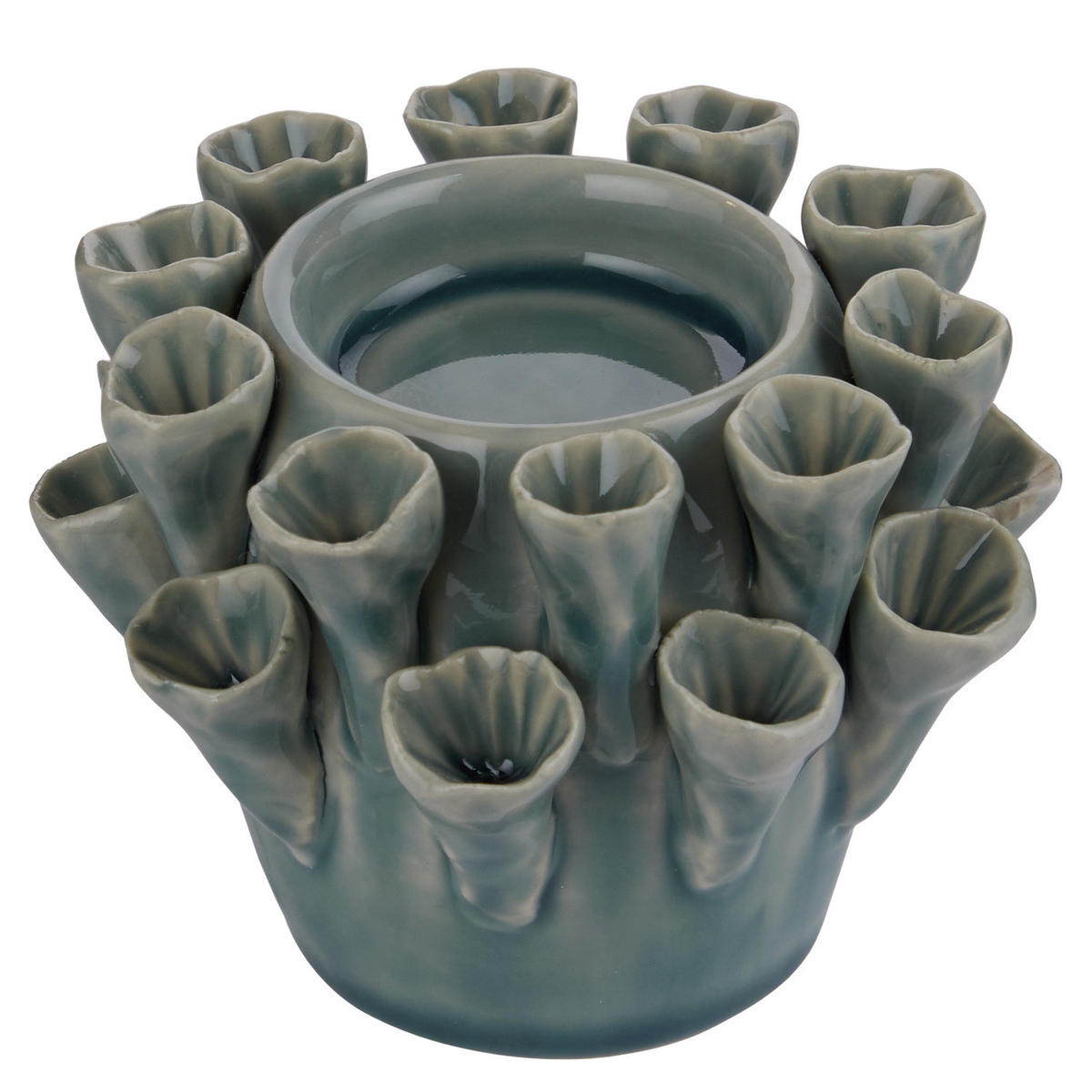 TEELICHTHALTER Coral - Türkis, Keramik (7cm) - Butlers