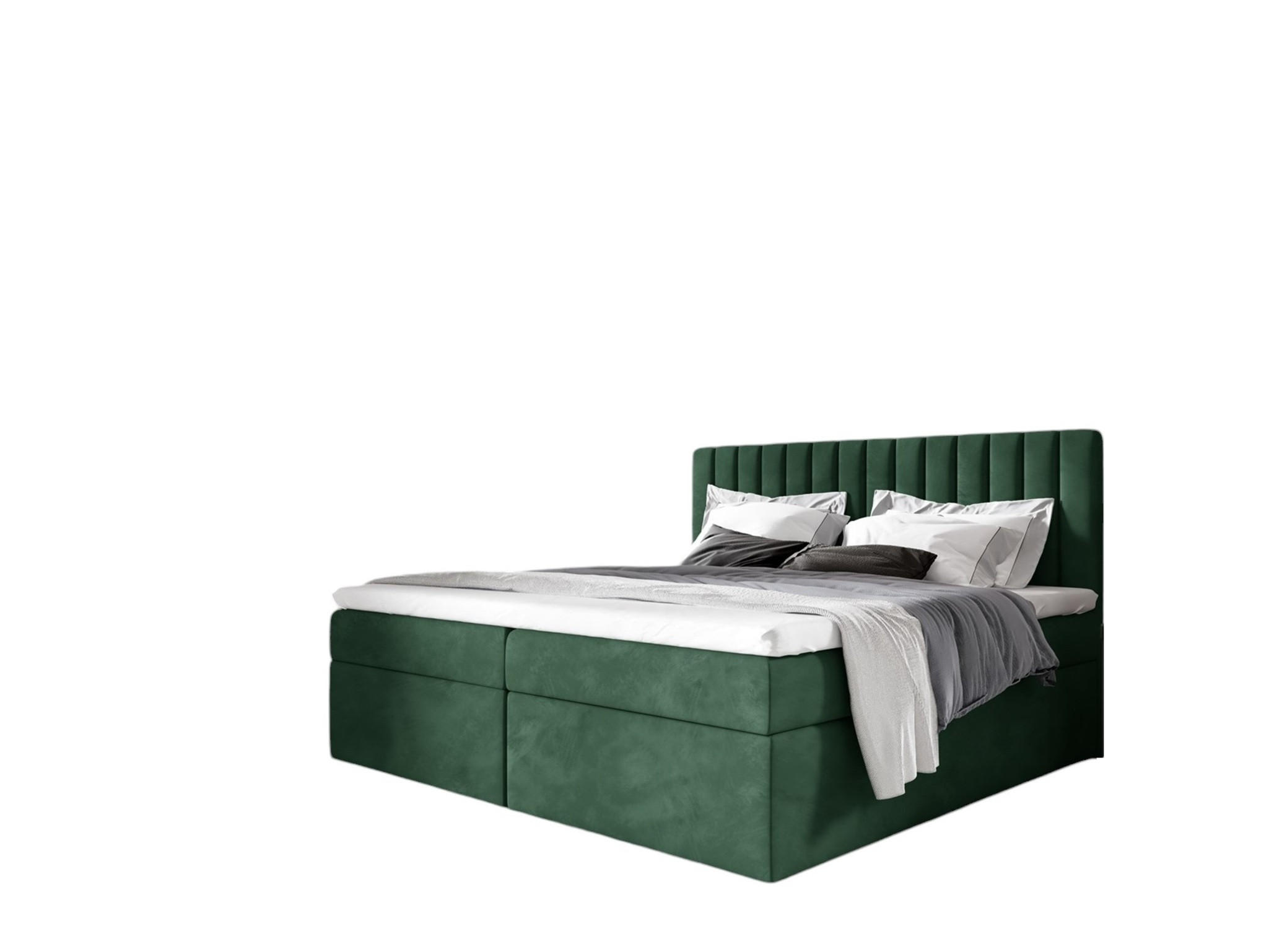 BOXBETT Linnea - Grün, Holzwerkstoff/Textil (200/220cm) - Fun Möbel