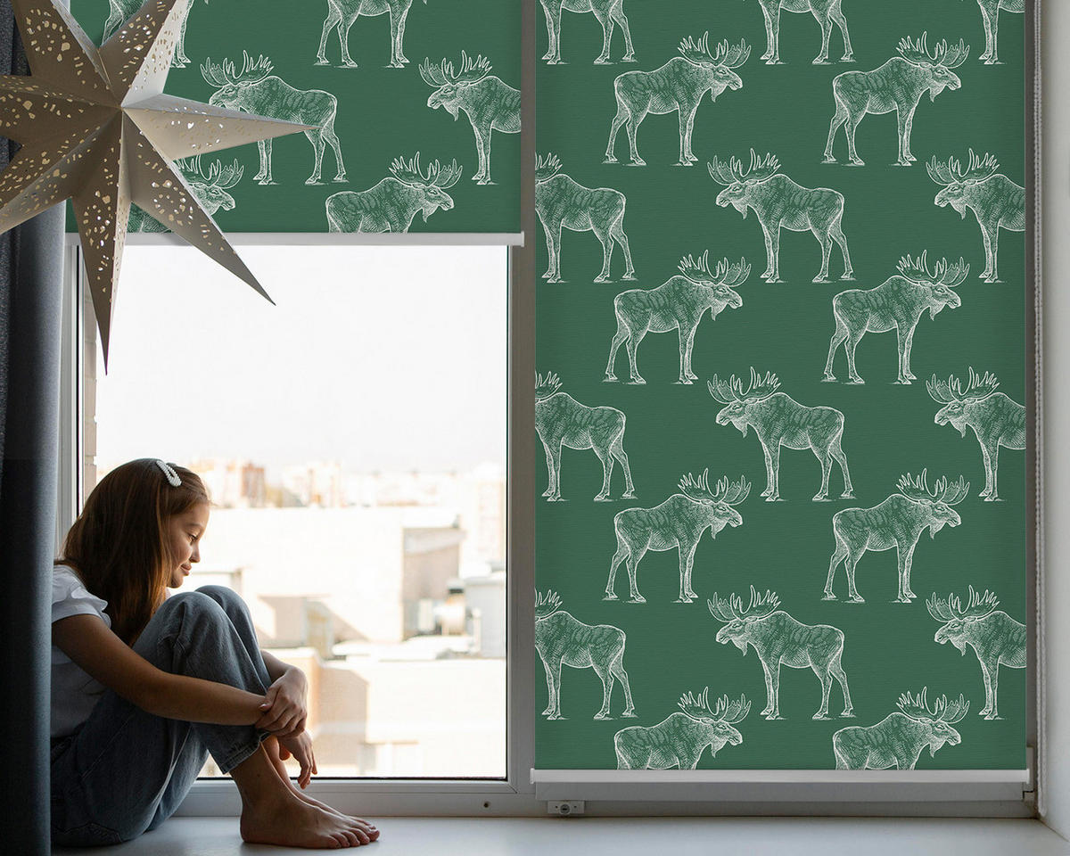 VNÚTORNÁ roleta - okenná roleta - roleta - 90x180 cm - Zelený los - zelená, plast (90/180/0.5cm) - TULUP
