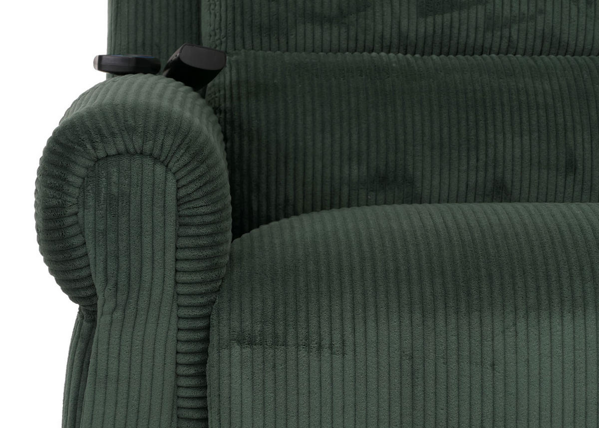 MASSAGESESSEL HxBxT 138x86x168cm Sitzhöhe 49cm Stoff (220g/m²) Cord Grün - Grün, Textil (86/138/168cm) - BERLINLODGE