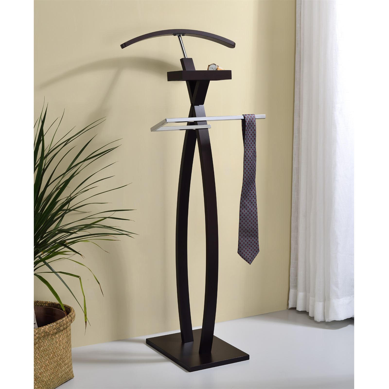 HERRENDIENER ROBIN - Dunkelbraun, Holz (45/117/34cm) - IDIMEX