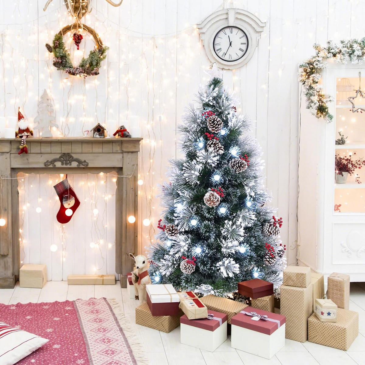 WEIHNACHTSBAUM Grün - Grün, Kunststoff (180cm) - COSTWAY