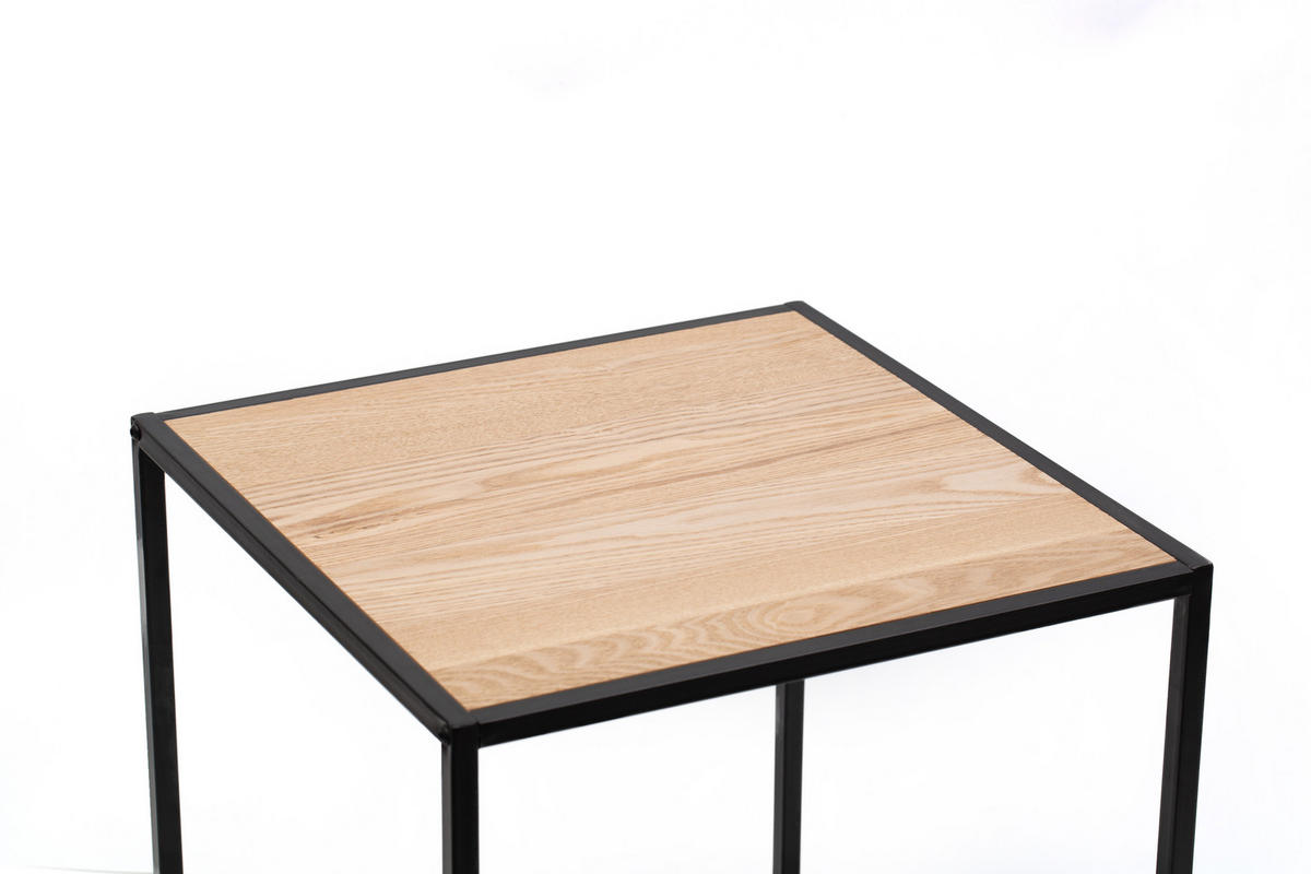 BEISTELLTISCH Rechteckig Schwarz 45 x 45 x 52 cm - Schwarz, Metall (45/45/52cm) - Nordlys