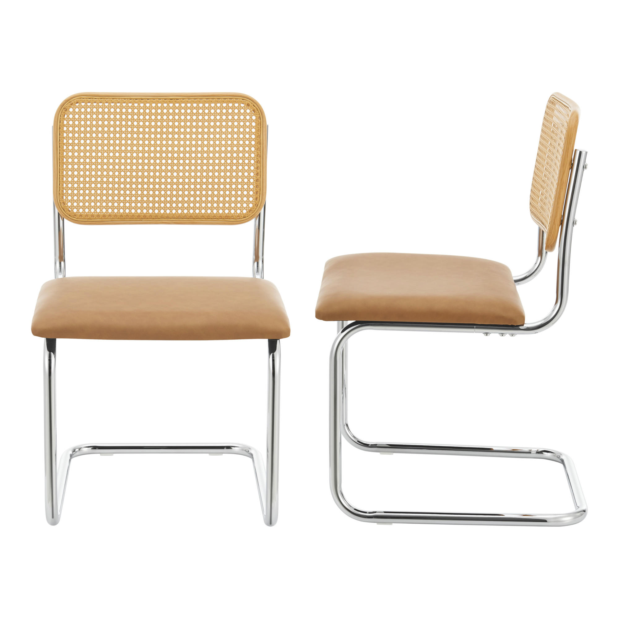 JÍDELNÍ ŽIDLE Gamvik, sada 2 ks - hnědá, kov (50/83/54cm) - [en.casa]