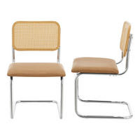 JÍDELNÍ ŽIDLE Gamvik, sada 2 ks - hnědá, kov (50/83/54cm) - [en.casa]