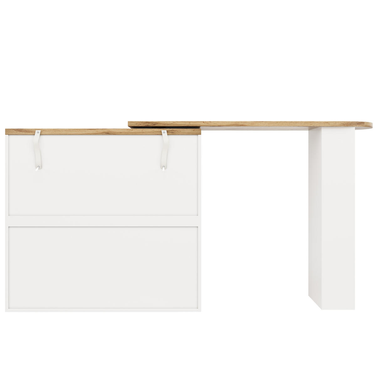 BARTISCH Drehbar 105cm Schubladen Schiebetür Weiß - Weiß, Holzwerkstoff (39/105/102cm) - FLIEKS