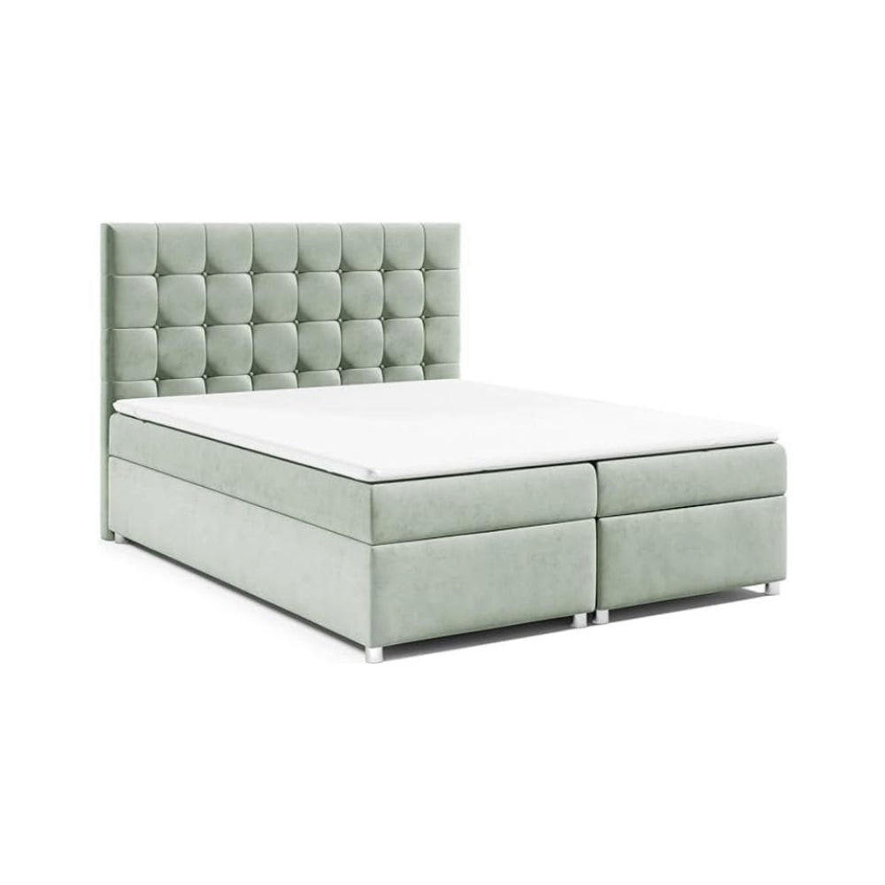 BOXBETT mit Bettkasten Trinity K-9 Bonellfederkern inkl. Topper, mit Lieferung - Mintgrün, Holz/Holzwerkstoff (160/200cm) - Best For Home