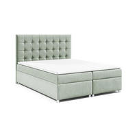 BOXBETT mit Bettkasten Trinity K-9 Bonellfederkern inkl. Topper, mit Lieferung - Mintgrün, Holz/Holzwerkstoff (160/200cm) - Best For Home