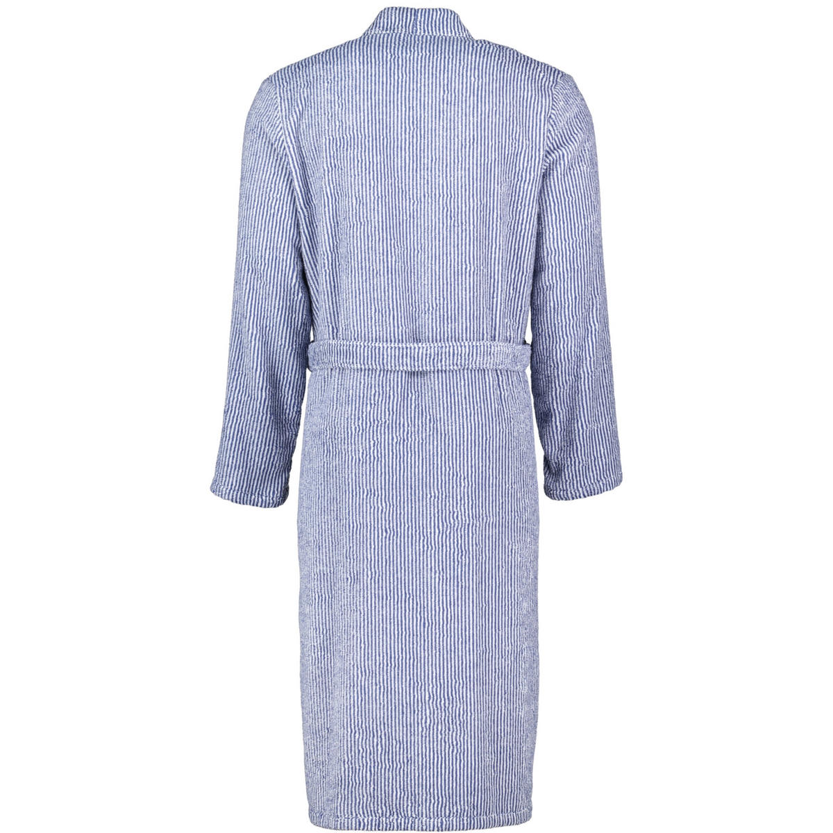 BADEMANTEL HERREN KIMONO STREIFEN 3834 NAVY-WEISS - 16 - Blau, Textil (XLnull) - Cawoe
